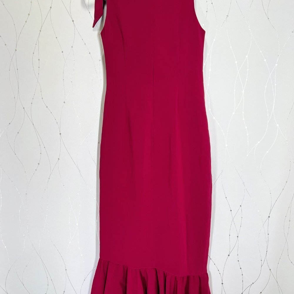 Cinq a Sept Maroon Dark Pink Nanon Tulip Midi Dress $450 - Picture 7 of 16
